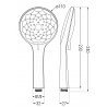 Mexen R-74 pommeau de douche 3 fonctions, chromé/blanc - 79574-00