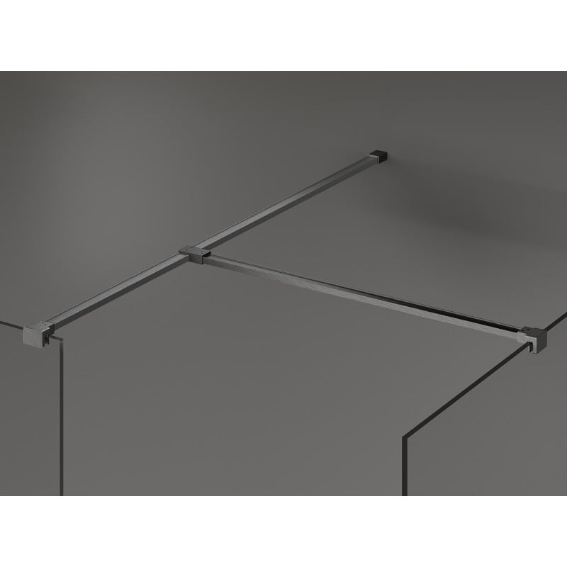 Mexen Kioto paroi de douche Walk-in 80 x 70 cm, transparent, gris canon brossé - 800-080-202-66-00-070