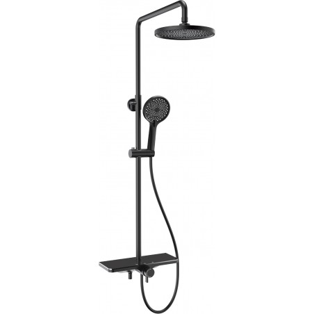 Mexen Frost ensemble de douche extérieur avec pommeau de douche et mitigeur, noir - 78111-70