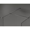Mexen Kioto paroi de douche Walk-in 90 x 90 cm, transparent, gris canon brossé - 800-090-202-66-00-090
