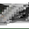 Mexen Kioto paroi de douche Walk-in 140 x 90 cm, transparent, gun gray brossé - 800-140-202-66-00-090