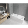 Mexen Cube baignoire rectangulaire 170 x 80 cm avec tablier et paroi 3 volets 120 cm, transparent, chrom - 550517080X9012030100