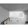 Mexen Cube baignoire rectangulaire 170 x 80 cm avec habillage et paravent 3 volets 120 cm, transparent, noir - 550517080X901203?