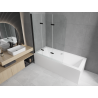 Mexen Cube baignoire rectangulaire 170 x 80 cm avec habillage et paravent 3 volets 120 cm, transparent, noir - 550517080X901203?