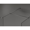 Mexen Kioto paroi de douche Walk-in 155 x 80 cm, transparent, gris canon brossé - 800-155-202-66-00-080
