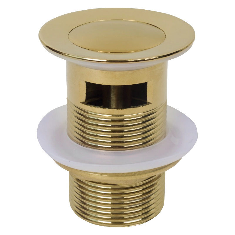 Mexen petit bouchon rond click-clack avec trop-plein, Or - 79925-50