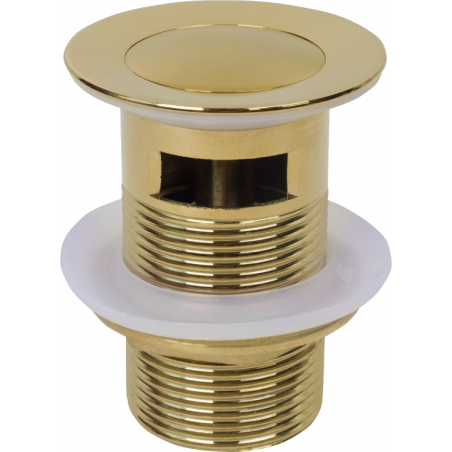 Mexen petit bouchon rond click-clack avec trop-plein, Or - 79925-50