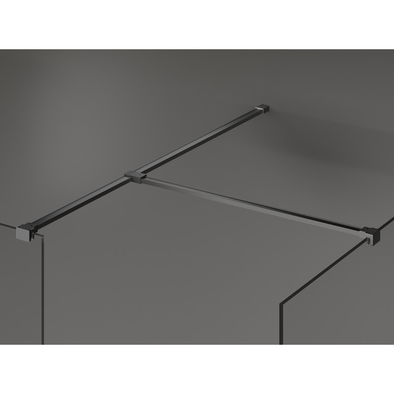Mexen Kioto paroi de douche Walk-in 135 x 70 cm, transparent, métal canon - 800-135-202-95-00-070