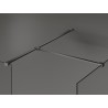 Mexen Kioto paroi de douche Walk-in 145 x 100 cm, transparent, métal gun - 800-145-202-95-00-100
