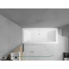 Mexen Cube baignoire rectangulaire 180 x 80 cm avec habillage et paroi 2 battants 80 cm, transparent, chrome - 550518080X900802?