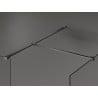 Mexen Kioto paroi de douche Walk-in 150 x 90 cm, transparente, gun metal - 800-150-202-95-00-090