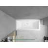 Mexen Cube baignoire rectangulaire 180 x 80 cm avec habillage et paroi de douche 2 volets 100 cm, transparent, chrome