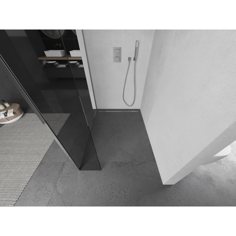 Mexen Kioto paroi de douche Walk-in 135 x 30 cm, transparent, chrome - 800-135-212-01-00-030