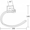 Mexen Vane porte-serviettes, doré - 7020932-50