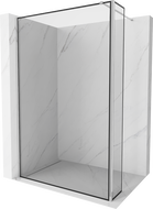 Mexen Kioto paroi de douche Walk-in 120 x 30 cm, motif noir, chrome - 800-120-212-01-70-030