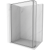 Mexen Kioto Cloison de douche Walk-in 160 x 30 cm, cadre noir, chrome - 800-160-212-01-70-030