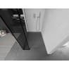 Mexen Kioto Cloison de douche Walk-in 160 x 30 cm, cadre noir, chrome - 800-160-212-01-70-030