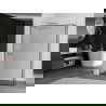 Mexen Kioto paroi de douche Walk-in 140 x 40 cm, motif noir, chrome - 800-140-212-01-70-040