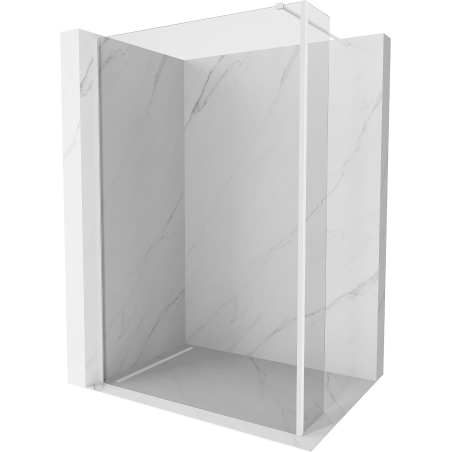 Mexen Kioto paroi de douche Walk-in 145 x 30 cm, transparente, blanche - 800-145-212-20-00-030