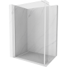 Mexen Kioto paroi de douche Walk-in 140 x 40 cm, transparent, blanc - 800-140-212-20-00-040