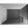 Mexen Kioto paroi de douche Walk-in 100 x 30 cm, cadre noir, blanc - 800-100-212-20-70-030