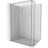 Mexen Kioto paroi de douche Walk-in 130 x 40 cm, cadre noir, blanc - 800-130-212-20-70-040