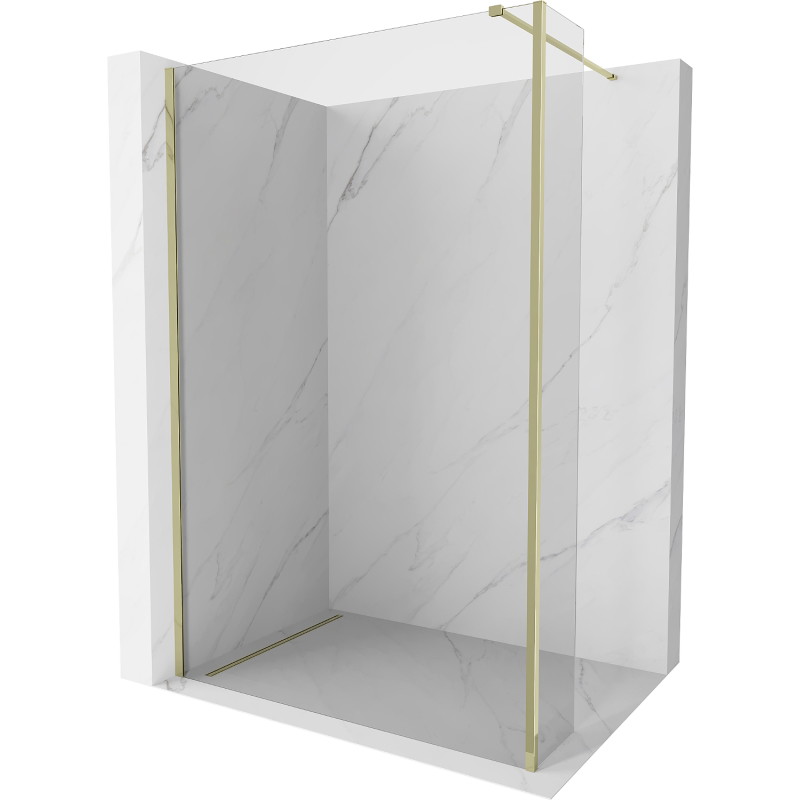 Mexen Kioto cloison de douche Walk-in 130 x 30 cm, transparent, or - 800-130-212-50-00-030