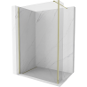 Mexen Kioto paroi de douche Walk-in 155 x 40 cm, transparent, doré - 800-155-212-50-00-040