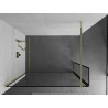Mexen Kioto paroi de douche Walk-in 160 x 40 cm, cadre noir, doré - 800-160-212-50-70-040