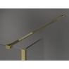 Mexen Kioto paroi de douche Walk-in 160 x 40 cm, cadre noir, doré - 800-160-212-50-70-040