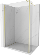 Mexen Kioto paroi de douche Walk-in 150 x 30 cm, transparent, or brossé - 800-150-212-55-00-030