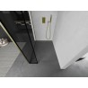 Mexen Kioto cloison de douche Walk-in 150 x 40 cm, cadre noir, or brossé - 800-150-212-55-70-040