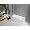 Mexen Cubik baignoire rectangulaire 150 x 70 cm avec habillage et paroi de douche à 3 volets 120 cm, transparent, chromé - 5503?
