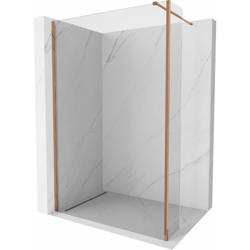 Mexen Kioto paroi de douche Walk-in 95 x 40 cm, transparent, or rose - 800-095-212-60-00-040
