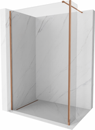 Mexen Kioto paroi de douche Walk-in 95 x 40 cm, transparent, or rose - 800-095-212-60-00-040