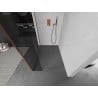 Mexen Kioto paroi de douche Walk-in 125 x 40 cm, transparent, or rose - 800-125-212-60-00-040