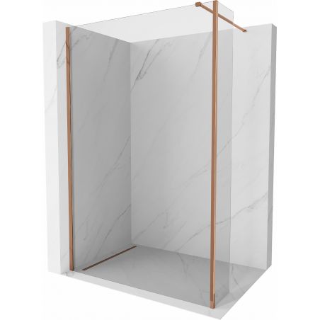 Mexen Kioto paroi de douche Walk-in 115 x 40 cm, transparent, or rose - 800-115-212-60-00-040