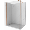 Mexen Kioto paroi de douche Walk-in 115 x 40 cm, transparent, or rose - 800-115-212-60-00-040
