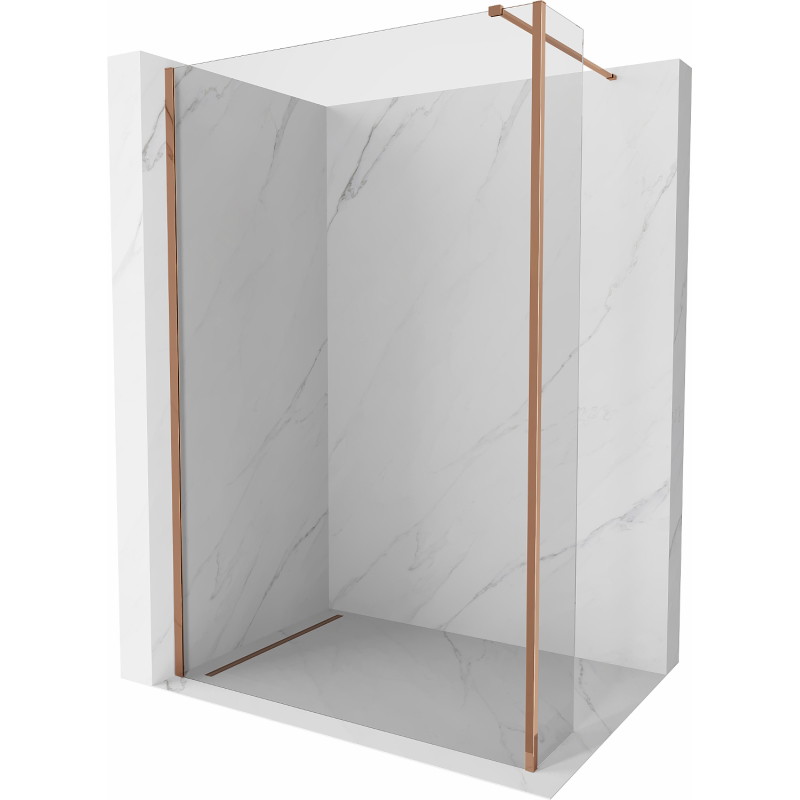 Mexen Kioto paroi de douche Walk-in 170 x 40 cm, transparent, or rose - 800-170-212-60-00-040