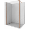 Mexen Kioto paroi de douche Walk-in 155 x 40 cm, transparent, or rose - 800-155-212-60-00-040