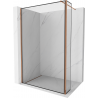 Mexen Kioto paroi de douche Walk-in 130 x 40 cm, cadre noir, or rose - 800-130-212-60-70-040