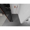 Mexen Kioto paroi de douche Walk-in 130 x 40 cm, cadre noir, or rose - 800-130-212-60-70-040