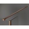 Mexen Kioto paroi de douche Walk-in 135 x 40 cm, transparent, cuivre brossé - 800-135-212-65-00-040