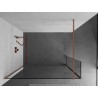Mexen Kioto Paroi de douche Walk-in 155 x 40 cm, transparente, cuivre brossé - 800-155-212-65-00-040