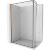 Mexen Kioto paroi de douche Walk-in 120 x 30 cm, cadre noir, cuivre brossé - 800-120-212-65-70-030