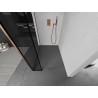 Mexen Kioto Paroi de douche Walk-in 130 x 30 cm, cadre noir, cuivre brossé - 800-130-212-65-70-030