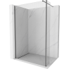 Mexen Kioto paroi de douche Walk-in 135 x 30 cm, transparent, gris fusée brossé - 800-135-212-66-00-030