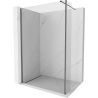 Mexen Kioto paroi de douche Walk-in 160 x 40 cm, transparente, gris ardoise brossé - 800-160-212-66-00-040