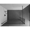 Mexen Kioto paroi de douche Walk-in 160 x 40 cm, transparent, gris fusil brossé - 800-160-212-66-00-040