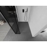 Mexen Kioto paroi de douche Walk-in 150 x 40 cm, cadre noir, gris canon brossé - 800-150-212-66-70-040